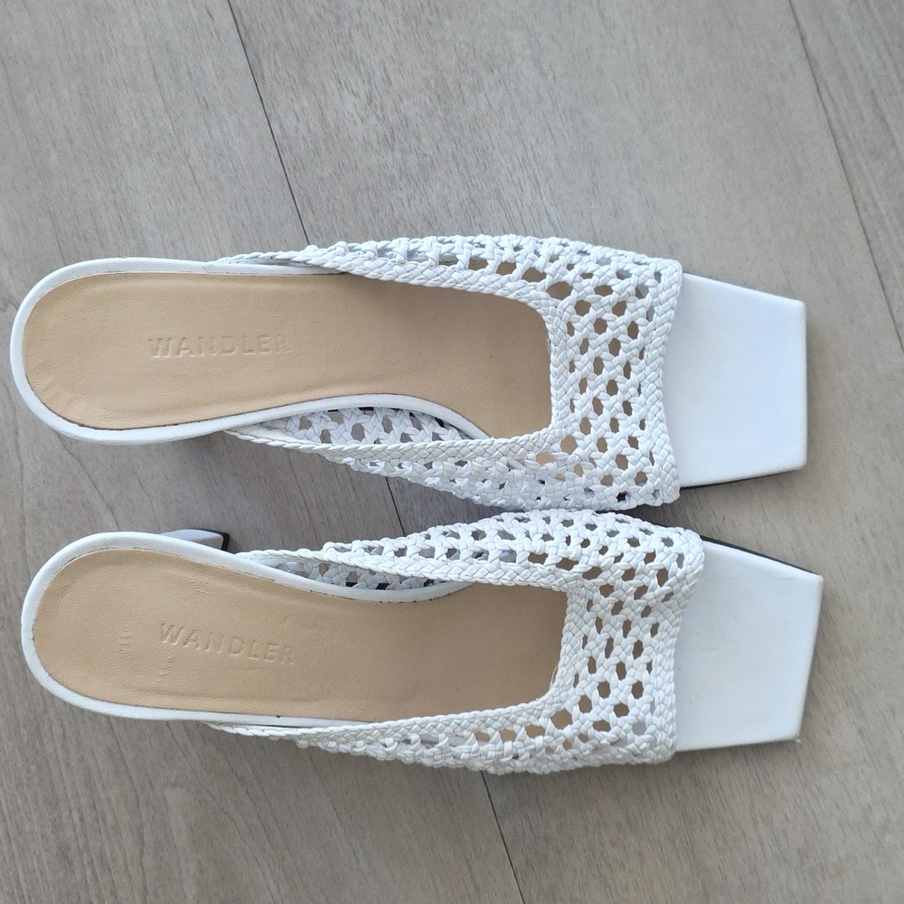 Wandler White Woven Women's Shoes